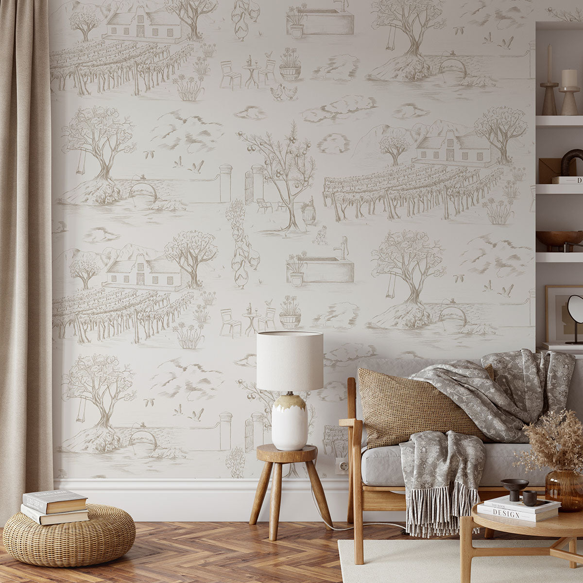 Papier peint Dahlia Retombant, Rosetta