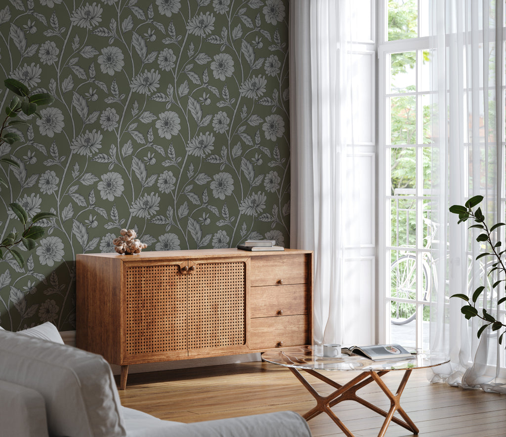 Papier peint Dahlia Retombant, Amazon