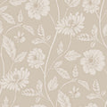 Trailing Dahlia Fabric, Beige