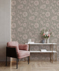 Papier peint Dahlia Retombant, Crystal Grey