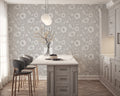 Papier peint Dahlia Retombant, Ice Grey