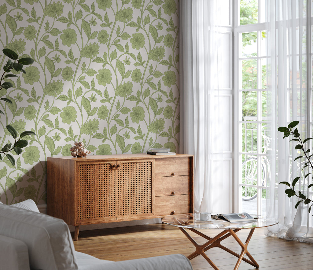  Papier peint Dahlia Retombant, Pistachio