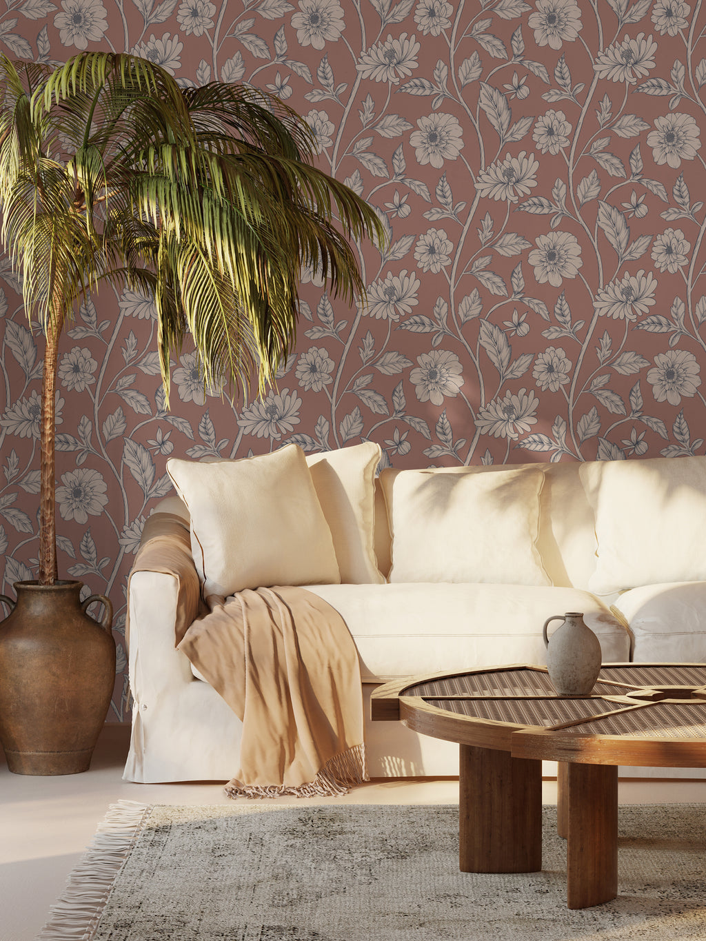 Papier peint Dahlia Retombant, Rosetta