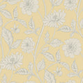 Trailing Dahlia Fabric, Buttercup