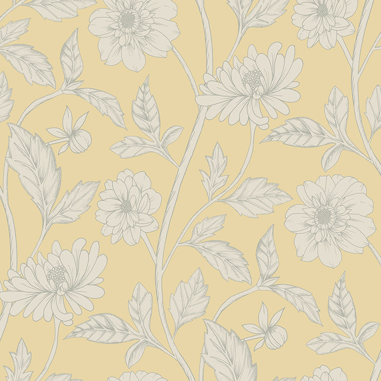 Papier peint Dahlia Retombant, Buttercup