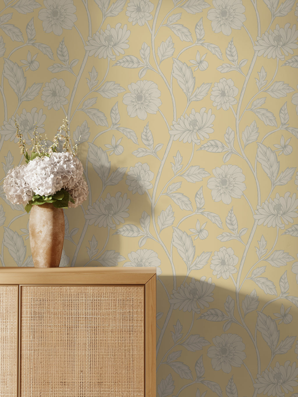 Papier peint Dahlia Retombant, Buttercup