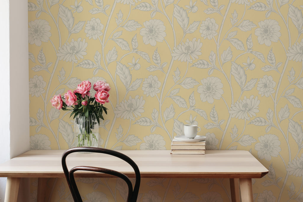 Papier peint Dahlia Retombant, Buttercup